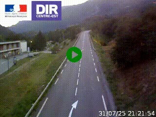 Web cam sur la N90 à Aime, en provenance de Bourg-Saint-Maurice et en direction d'Albertville
