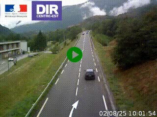 Web cam sur la N90 à Aime, en provenance de Bourg-Saint-Maurice et en direction d'Albertville