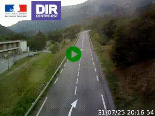 Web cam sur la N90 à Aime, en provenance de Bourg-Saint-Maurice et en direction d'Albertville