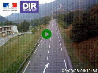 Web cam sur la N90 à Aime, en provenance de Bourg-Saint-Maurice et en direction d'Albertville