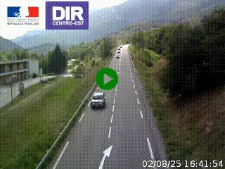 Web cam sur la N90 à Aime, en provenance de Bourg-Saint-Maurice et en direction d'Albertville