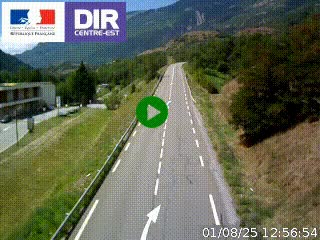 Web cam sur la N90 à Aime, en provenance de Bourg-Saint-Maurice et en direction d'Albertville