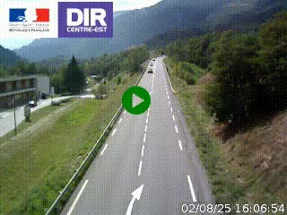 Web cam sur la N90 à Aime, en provenance de Bourg-Saint-Maurice et en direction d'Albertville
