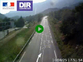 Web cam sur la N90 à Aime, en provenance de Bourg-Saint-Maurice et en direction d'Albertville