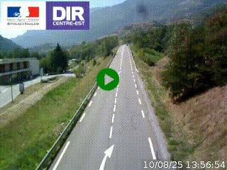 Web cam sur la N90 à Aime, en provenance de Bourg-Saint-Maurice et en direction d'Albertville