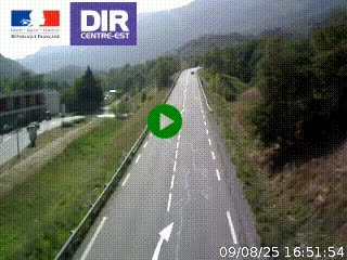 Web cam sur la N90 à Aime, en provenance de Bourg-Saint-Maurice et en direction d'Albertville