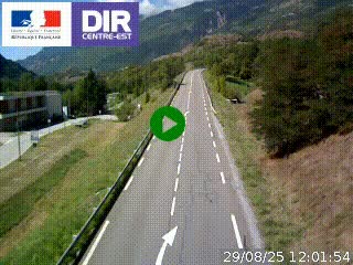 Web cam sur la N90 à Aime, en provenance de Bourg-Saint-Maurice et en direction d'Albertville