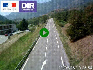 Web cam sur la N90 à Aime, en provenance de Bourg-Saint-Maurice et en direction d'Albertville