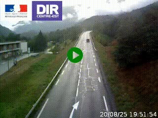 Web cam sur la N90 à Aime, en provenance de Bourg-Saint-Maurice et en direction d'Albertville