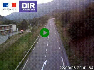 Web cam sur la N90 à Aime, en provenance de Bourg-Saint-Maurice et en direction d'Albertville