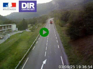 Web cam sur la N90 à Aime, en provenance de Bourg-Saint-Maurice et en direction d'Albertville
