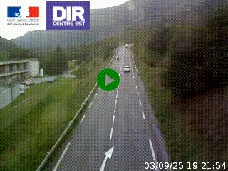 Web cam sur la N90 à Aime, en provenance de Bourg-Saint-Maurice et en direction d'Albertville