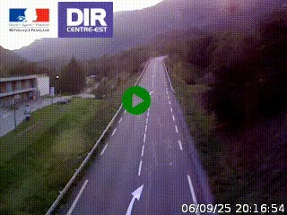 Web cam sur la N90 à Aime, en provenance de Bourg-Saint-Maurice et en direction d'Albertville