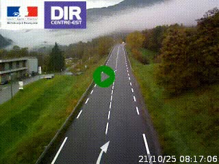 Web cam sur la N90 à Aime, en provenance de Bourg-Saint-Maurice et en direction d'Albertville