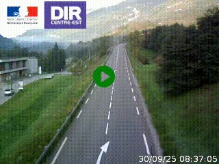 <h2>Web cam sur la N90 à Aime, en provenance de Bourg-Saint-Maurice et en direction d'Albertville</h2>