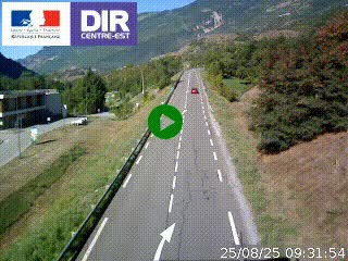 <h2>Web cam sur la N90 à Aime, en provenance de Bourg-Saint-Maurice et en direction d'Albertville</h2>