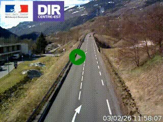 <h2>Web cam sur la N90 à Aime, en provenance de Bourg-Saint-Maurice et en direction d'Albertville</h2>