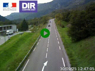<h2>Web cam sur la N90 à Aime, en provenance de Bourg-Saint-Maurice et en direction d'Albertville</h2>