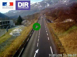 <h2>Web cam sur la N90 à Aime, en provenance de Bourg-Saint-Maurice et en direction d'Albertville</h2>
