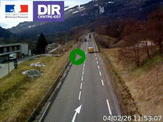 <h2>Web cam sur la N90 à Aime, en provenance de Bourg-Saint-Maurice et en direction d'Albertville</h2>