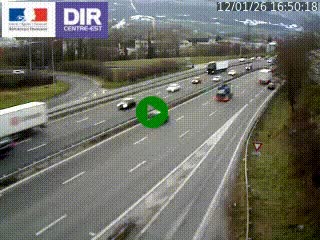 <h2>Caméra routière à hauteur de la sortie 15 Chambéry-centre au PK 4,103 en direction d'Albertville</h2>
