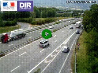 <h2>Caméra routière à hauteur de la sortie 15 Chambéry-centre au PK 4,103 en direction d'Albertville</h2>
