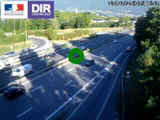 <h2>Caméra routière à hauteur de la sortie 15 Chambéry-centre au PK 4,103 en direction d'Albertville</h2>