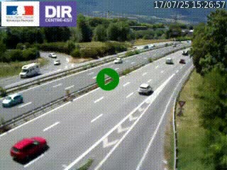 <h2>Caméra routière à hauteur de la sortie 15 Chambéry-centre au PK 4,103 en direction d'Albertville</h2>