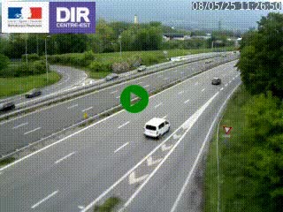 Caméra routière à hauteur de la sortie 15 Chambéry-centre au PK 4,103 en direction d'Albertville