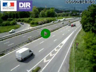 Caméra routière à hauteur de la sortie 15 Chambéry-centre au PK 4,103 en direction d'Albertville