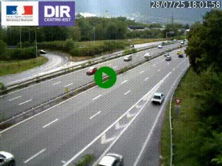 <h2>Caméra routière à hauteur de la sortie 15 Chambéry-centre au PK 4,103 en direction d'Albertville</h2>