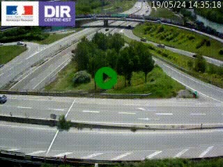 <h2>Caméra de circulation à Rondeau à la jonction de la Rocade-sud de Grenoble avec l'A480. Vue orientée vers Lyon</h2>