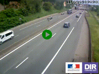 Caméra autoroutière sur l'A47 à hauteur de Givors, a proximité de Lyon. La webcam est orientée vers Lyon