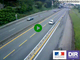 Caméra autoroutière sur l'A47 à hauteur de Givors, a proximité de Lyon. La webcam est orientée vers Lyon