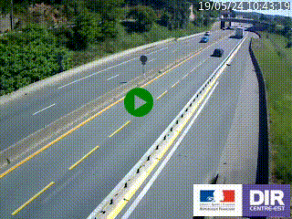 Caméra autoroutière sur l'A47 à hauteur de Givors, a proximité de Lyon. La webcam est orientée vers Lyon