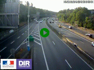 Caméra autoroute sur A6 - Valvert, près de Lyon, en direction de Paris, à hauteur de la sortie 36 Porte du Valvert