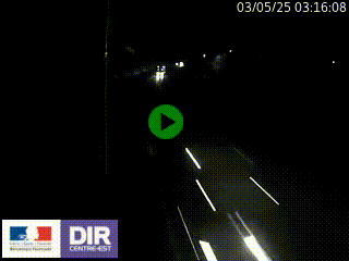 Caméra autoroute sur A6 - Valvert, près de Lyon, en direction de Paris, à hauteur de la sortie 36 Porte du Valvert