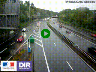 Caméra autoroute sur A6 - Valvert, près de Lyon, en direction de Paris, à hauteur de la sortie 36 Porte du Valvert