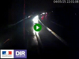 Caméra autoroute sur A6 - Valvert, près de Lyon, en direction de Paris, à hauteur de la sortie 36 Porte du Valvert