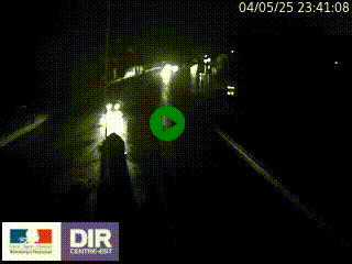 Caméra autoroute sur A6 - Valvert, près de Lyon, en direction de Paris, à hauteur de la sortie 36 Porte du Valvert