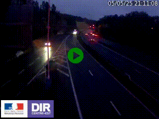 Caméra autoroute sur A6 - Valvert, près de Lyon, en direction de Paris, à hauteur de la sortie 36 Porte du Valvert