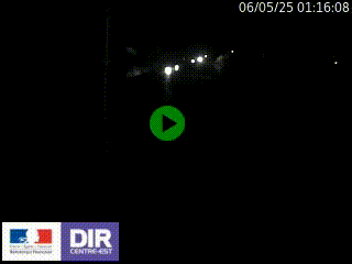Caméra autoroute sur A6 - Valvert, près de Lyon, en direction de Paris, à hauteur de la sortie 36 Porte du Valvert