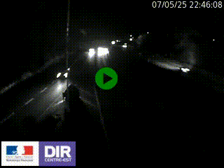 Caméra autoroute sur A6 - Valvert, près de Lyon, en direction de Paris, à hauteur de la sortie 36 Porte du Valvert