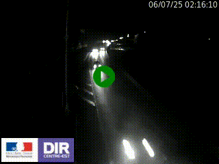 Caméra autoroute sur A6 - Valvert, près de Lyon, en direction de Paris, à hauteur de la sortie 36 Porte du Valvert