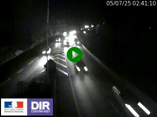 Caméra autoroute sur A6 - Valvert, près de Lyon, en direction de Paris, à hauteur de la sortie 36 Porte du Valvert