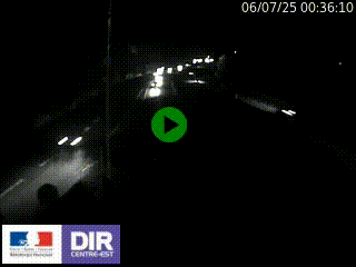Caméra autoroute sur A6 - Valvert, près de Lyon, en direction de Paris, à hauteur de la sortie 36 Porte du Valvert
