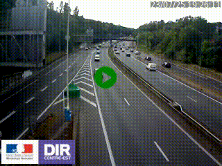Caméra autoroute sur A6 - Valvert, près de Lyon, en direction de Paris, à hauteur de la sortie 36 Porte du Valvert