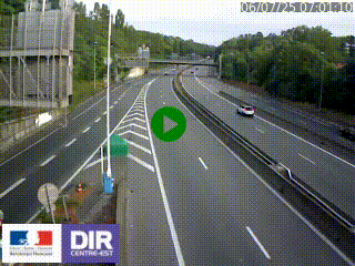 Caméra autoroute sur A6 - Valvert, près de Lyon, en direction de Paris, à hauteur de la sortie 36 Porte du Valvert
