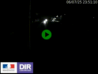 Caméra autoroute sur A6 - Valvert, près de Lyon, en direction de Paris, à hauteur de la sortie 36 Porte du Valvert
