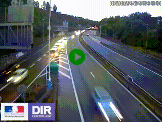 Caméra autoroute sur A6 - Valvert, près de Lyon, en direction de Paris, à hauteur de la sortie 36 Porte du Valvert